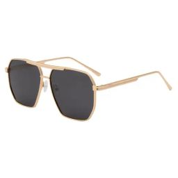 Ted Smith Grey Square UV Protection Unisex Sunglasses-image-69
