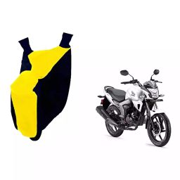 Auto Pearl Waterproof Two Wheeler Cover For Honda CB Trigger (Yellow & Blue)-image-92