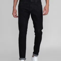 Giordano Black Slim Fit Lightly Washed Jeans-image-33