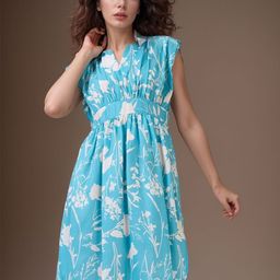 DressBerry Floral Printed Fit & Flare Dress-image-97