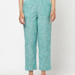Fabindia Green Cotton Striped Pants-image-46