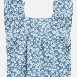 Blue Giraffe Girls Blue Pure Cotton Top-image-37