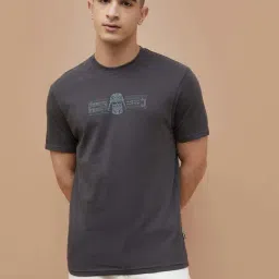Fame Forever By Lifestyle Dark Grey Cotton Regular Fit Printed T-Shirt-picture-48