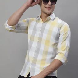 Jainish Multicolor Regular Fit Check Cotton Shirt-6