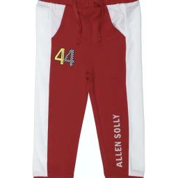 Allen Solly Kids Maroon & White Cotton Color Block Trackpants-image-64