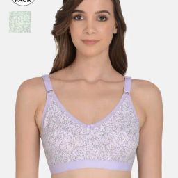mod & shy Purple & Green Printed Everyday Bra - Pack Of 2-image-34