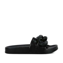 London Rag Women's Riverside Lounge Black Casual Sandals-image-9