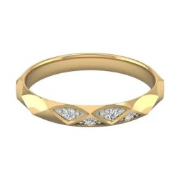 SHINE ETERNAL Lab Grown Diamond 18k (750) Yellow Gold Facet Band Ring for Men-picture-25