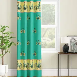SEJ by Nisha Gupta Green Polyester 7 Ft. Door Curtain-image-8