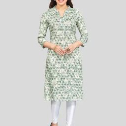 Saree Swarg Green Printed Straight Kurta-image-90