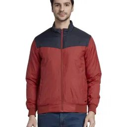 Parx Red & Navy Regular Fit Color Block Jacket image 1