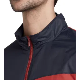 Parx Red & Navy Regular Fit Color Block Jacket image 5