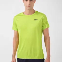 Reebok Neon Green Slim Fit Sports T-Shirt-image-42