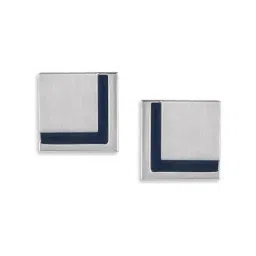 The Real Effect London 800 Silver Celosia Rhodium Plated Silver Cufflinks for Men-image-11