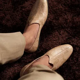 MONKSTORY Men Textured Mojaris-picture-5