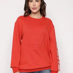 Guess Red Round Neck Derrick Sweatshirt-image-12