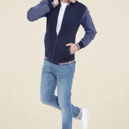 Campus Sutra Navy Solid Sweatshirt-image-96