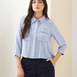 Latin Quarters Blue Striped Shirt-picture-16