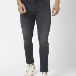 Spykar Carbon Black Cotton Super Slim Fit Jeans-image-47