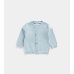 Mothercare Kids Sky Blue Solid Full Sleeves Sweater-picture-24