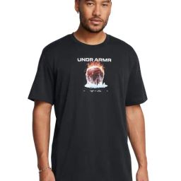 Under Armour Black Cotton Regular Fit Printed Sports T-Shirt-picture-18