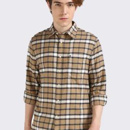 Tommy Hilfiger Safari Canvas Cotton Regular Fit Checks Shirt-image-27