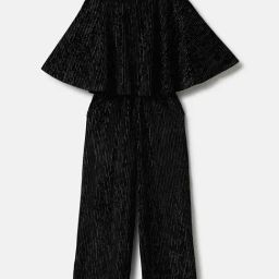 United Colors of Benetton Girls Black Textured Jumpsuit-image-25