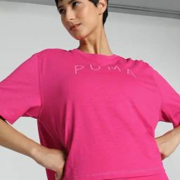 Puma Pink Printed T-Shirt-image-72