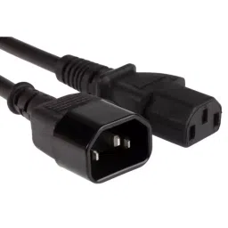 RS PRO Power Cord IEC C13 Socket to IEC C14 Plug 3 m, 1230961-22