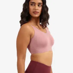 BlissClub Pink Plain Full Coverage Bra-picture-44