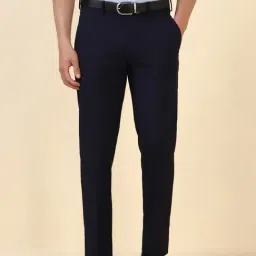 Allen Solly Navy Slim Fit Trousers-picture-14