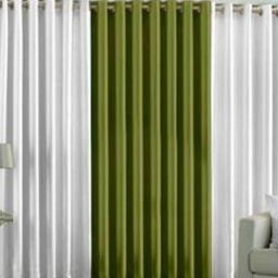 BELLA TRUE White & Green 3 Pieces Window Curtains-image-72