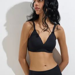 Superstar by Westside Black Invisible Triangle Lightly Padded Bra-picture-10