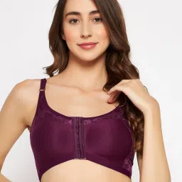 Clovia Purple Full Coverage Non-Wired Bra image 1