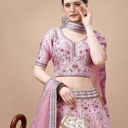 SAPTRANGI Embellished Beads and Stones Ready to Wear Lehenga With Blouse And Dupatta-image-44