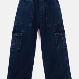 Blue Giraffe Boys Blue Cotton Jeans-picture-46