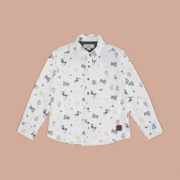 Pantaloons Junior Boys Off-White Printed Full Sleeves Shirt-picture-5