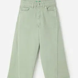 United Colors of Benetton Girls Sage Green Solid Jeans-image-37