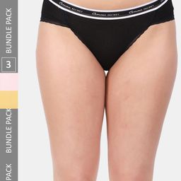 Amour Secret Women Pack Of 3 Mid Rise Anti-Bacterial Bikini Briefs-picture-14