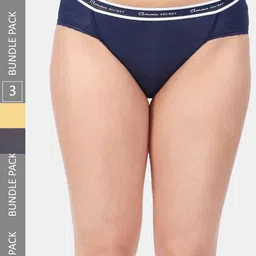 Amour Secret Women Pack Of 3 Striped Anti-Bacterial Bikini Briefs-picture-26