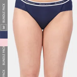 Amour Secret Women Pack Of 3 Assorted Striped Anti-Bacterial Bikini Briefs-picture-4