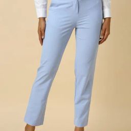 Allen Solly Blue Formal Trousers-image-39