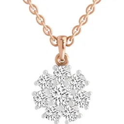 Sparkles Rose Gold Lab Grown Diamond 14KT 1.63ct Marigold Pendant For Women-image-23