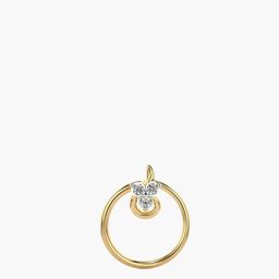 VALANOVA Women 14K Yellow Gold & Lab Grown Diamond Nosepin 0.17gm-picture-24