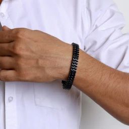 Joker & Witch Perseus Black Stainless Steel Chain Bracelet for Men-13