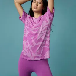 Feier Purple Printed T-Shirt-40