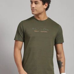 Rock.It Olive Slim Fit Printed T-Shirt-image-32