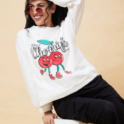 Globus White Graphic Print Sweatshirt-picture-25