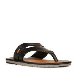 Bata Men's Black Thong Sandals-image-13