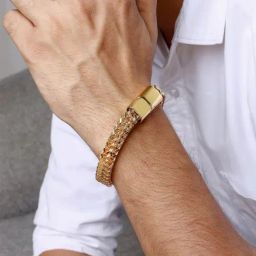 Joker & Witch Perseus Gold Stainless Steel Chain Bracelet for Men-image-42